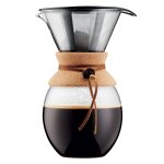 Cafetière avec filtre pour over 12 tasses 1, 5 l en inox transparent Cafetière avec filtre pour over 12 tasses 1, 5 l en inox transparent