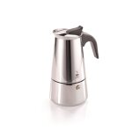 Cafetire italienne 2 tasses en acier inoxydable argent