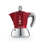 Cafetire italienne 2 tasses rouge en aluminium h17