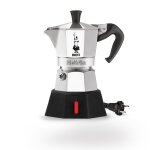 Cafetire italienne moka lectrique 2 tasses argent en inox h19