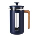 Cafetire  piston en acier inoxydable bleu