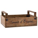 Caisse en bois teinté terroir d'origine Caisse en bois teinté terroir d'origine