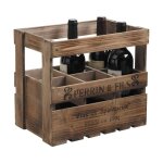 Caisse en bois vieilli 6 bouteilles perrin et fils Caisse en bois vieilli 6 bouteilles perrin et fils
