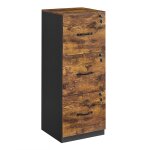 Caisson de bureau � 3 tiroirs 3 tiroirs verrouillables marron et noir