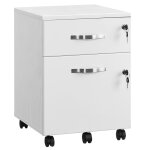 Caisson bureau effet bois pvc blanc