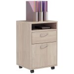 Caisson de bureau sur roulettes panneau particule chne