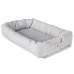 Cale bébé et réducteur de lit 3en1 en polyester gris argenté Cale bébé et réducteur de lit 3en1 en polyester gris argenté