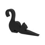 Cale porte noir silicone 10 x 5 x 8 cm