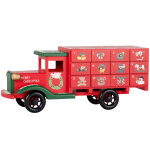 Calendrier de l'avent  remplir camion en bouleau rouge et vert