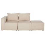 Canap 2 / 3 places en velours ctel beige