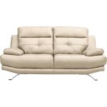 Canap� 2 places en cuir beige