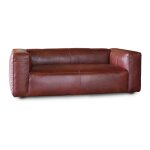 Canap 2 places en cuir rouge