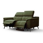 Canap 2 places avec 2 fonctions relax et appuie - tte rglables, vert