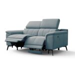 Canap 2 places avec 2 fonctions de relaxation, bleu