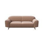 Canap 2 places en polyester quartz rose