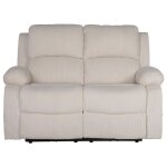 Canap 2 places relax lectrique en velours ctel beige
