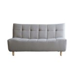 Canap 2 places en tissu beige