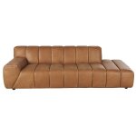 Canap 3 / 4 places en cuir caramel