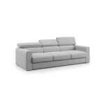Canapé à 3 assises en tissu imperméable 240 cm gris Canapé à 3 assises en tissu imperméable 240 cm gris