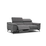 Canapé 3 places avec 1 fonction relax et appuie - tête réglables, gris Canapé 3 places avec 1 fonction relax et appuie - tête réglables, gris