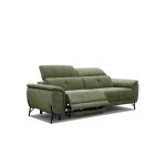 Canapé 3 places avec 1 relax électrique à gauche tissu vert Canapé 3 places avec 1 relax électrique à gauche tissu vert