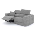 Canap 3 places avec 1 relax lectrique tissu gris