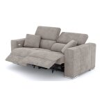 Canapé 3 places avec 2 relax électriques tissu beige Canapé 3 places avec 2 relax électriques tissu beige