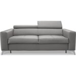 Canapé 3 places convertible quotidien en cuir gris clair Canapé 3 places convertible quotidien en cuir gris clair