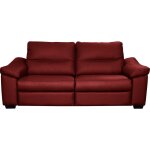 Canap 3 places en cuir rouge fonc