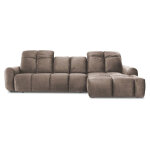 Canap� 3 places tissu angle droit taupe