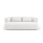 Canapé 3 places en tissu bouclé ivoire Canapé 3 places en tissu bouclé ivoire