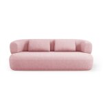 Canap 3 places en tissu chenille rose