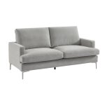 Canap 3 places tissu gris clair