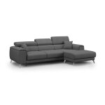 Canap d'angle 260 cm droit anthracite