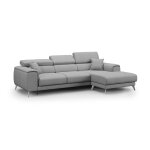 Canap d'angle 260 cm droit gris