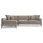 Canapé d'angle 3 places en tissu beige Canapé d'angle 3 places en tissu beige