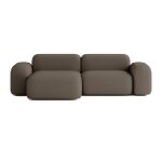 Canapé d'angle 3 places tissu marron Canapé d'angle 3 places tissu marron