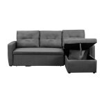 Canap d'angle 4 places convertible gris
