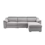 Canap d'angle 5 places gris clair