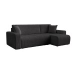 Canapé d'angle 5 places en velours gris foncé Canapé d'angle 5 places en velours gris foncé
