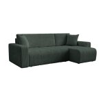 Canap d'angle 5 places en velours vert