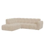 Canap� d'angle 6 places en tissu beige