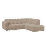 Canap� d'angle 6 places en tissu taupe