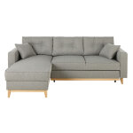 Canapé d'angle convertible 3 / 4 places gris clair Canapé d'angle convertible 3 / 4 places gris clair
