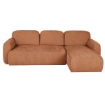 Canapé d'angle convertible 3 / 4 places en tissu recyclé rouge brique Canapé d'angle convertible 3 / 4 places en tissu recyclé rouge brique