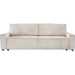 Canap� d'angle convertible 3 places en velours c�tel� beige