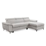 Canapé d'angle convertible 4 places en tissu beige Canapé d'angle convertible 4 places en tissu beige