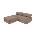 Canapé d'angle convertible 4 places en tissu marron Canapé d'angle convertible 4 places en tissu marron