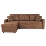 Canap d'angle convertible 5 places vintage