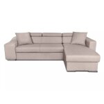 Canapé d'angle convertible en tissu - beige Canapé d'angle convertible en tissu - beige